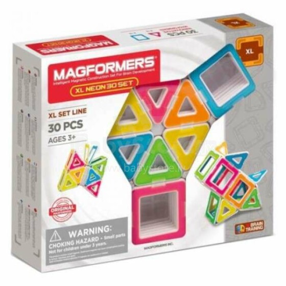 MAGFORMERS Xl Neon 30 rinkinys Magnetinis konstruktorius Art. 710904287