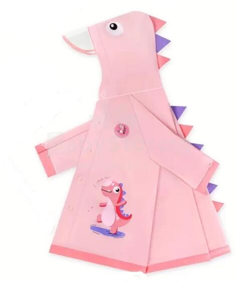 Kids Soft Raincoat Dino Art.63708 Pink  Rain-Coat