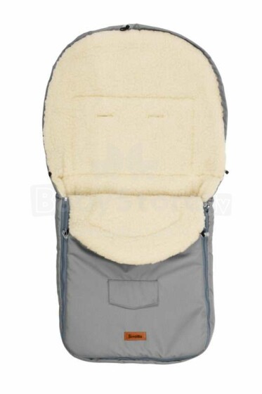 Sensillo Romper Bag Art.64917 Light Grey Спальный мешок на натуральной овчинке для коляски