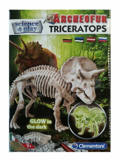 Clementoni Triceratops 60428 fosforo griaučiai