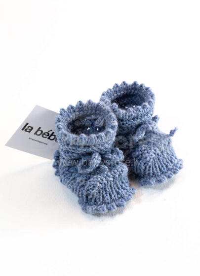 La Bebe™ Lambswool Hand Made Booties Art.68789  Baby booties