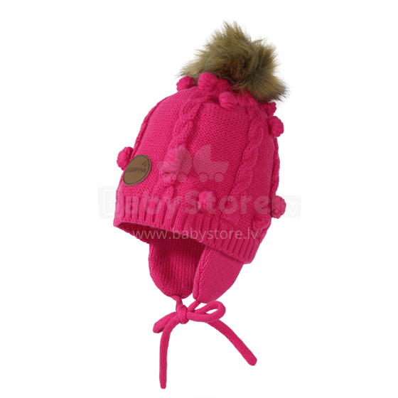 Huppa '17 Macy Art. 83570000-60063 Теплая вязанная шапочка для деток с хлопковой подкладкой (р.XXS , XS )