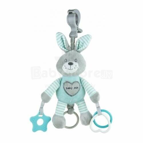 BabyMix Rabbit Art.40845 Žaislą galima pakabinti ant vežimėlio vibruojant