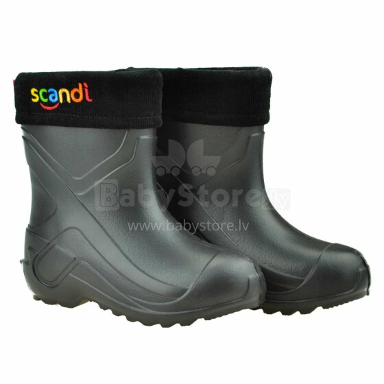 Lemigo Scandi 763 Art.69861 juodi vaikiški batai su nuimama šilumos izoliacija