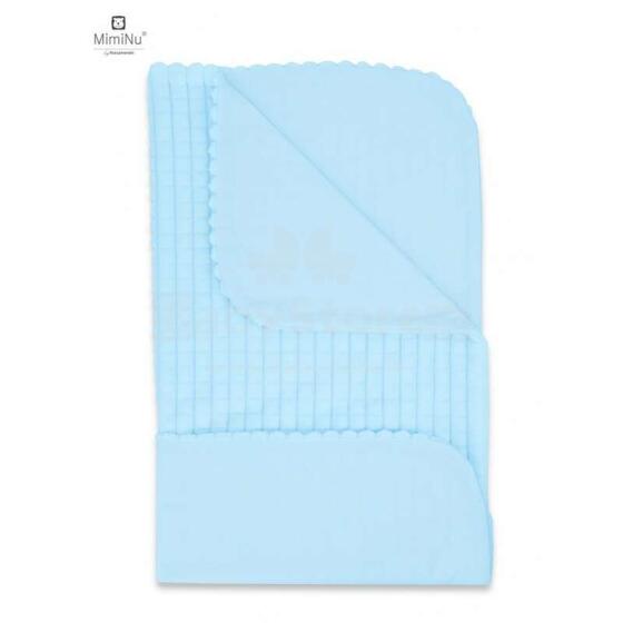 MimiNu Minky Kvadraciki Blue bērnu sega 75x100cm