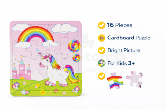 Happy Toys Mini Puzzle   Art.7358 Mini Puzzle,16 psc