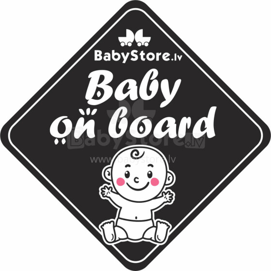 Baby On Board Art.7178 Наклейка для автомобиля 13x13см