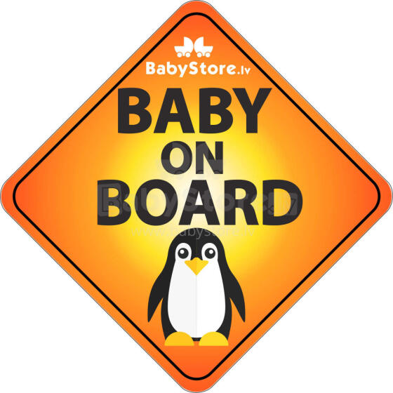 Baby On Board Pinguin Art.7179 car sticker