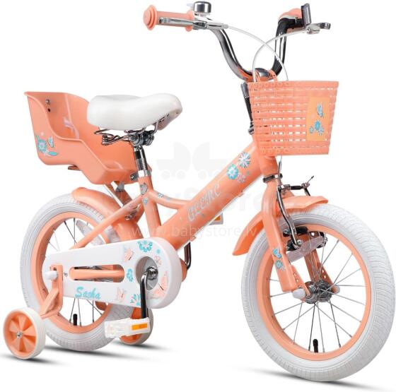 Glerc Kids Bike Wheels Collas 14'  Art.72708 Peach  Bērnu divritenis (velosipēds) ar palīgriteņiem