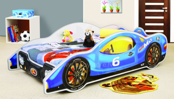Plastiko Minimax Big Art.74276 Ergonomiška vaikų lova - Automobilis su čiužiniu 180x90 cm