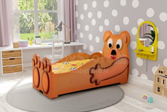 Plastikinis lokys Art. 74277 Ergonomiška vaikų lova - su čiužiniu 200x90 cm