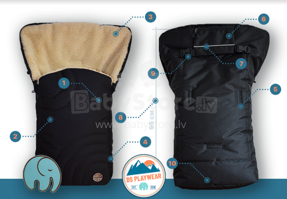 Dobrij Son Art.11-01 DS Black PlayWear Baby Sleeping Bag
