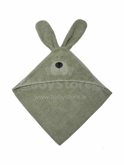 Wooly Organic Art. TF-102-B-14 Детское махровое полотенце с капюшоном из Био-хлопка Bunny (75x75 см)