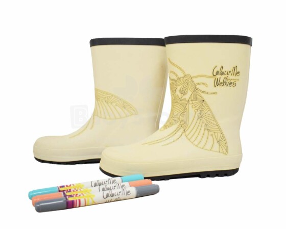 „El Rhey Kids Color Me Wellies Moth Carry Pack“ vaikiški guminiai batai su guminiais rašikliais dovanų dėžutėje