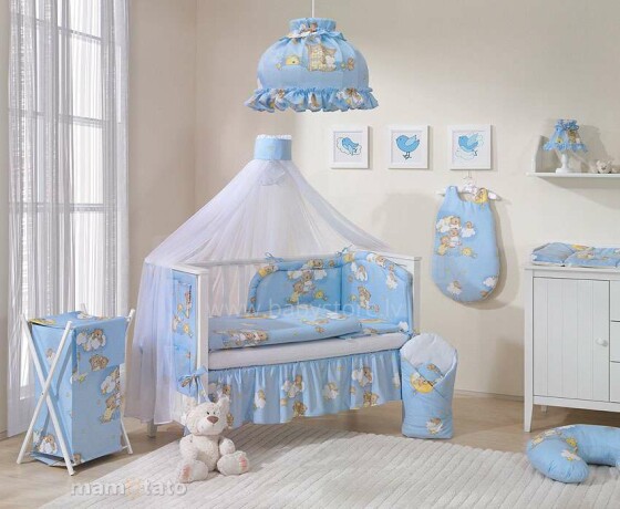 Mamo Tato Teddy Bears 2 Col. Blue  Балдахин на кроватку (160x320 см)
