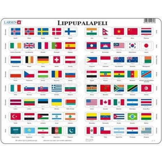 Larsen Art.L2-LE  Puzzle Flags 80 pieces