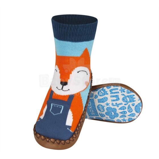 Soxo Baby Art.71957 - 3 slippers with leather sole