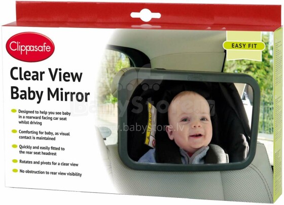 „Clippasafe Clear View Baby Baby Mirror“ prekės Nr. CL58 / 1 Kūdikio stebėjimo veidrodėlis automobilyje
