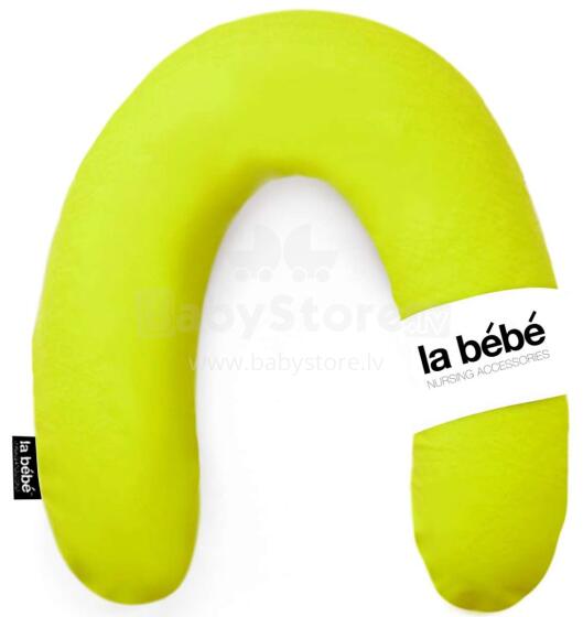 La Bebe™ Rich Cotton Nursing Maternity Pillow Art.77650 Lime green 30x104 cm