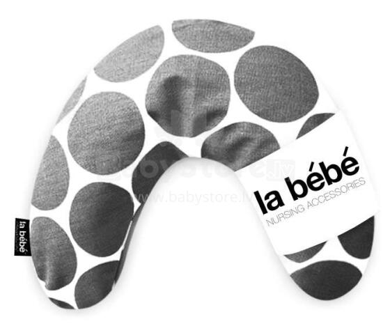 La Bebe™ Mimi Nursing Cotton Pillow Art.78979 White&Grey dots Pakaviņš spilventiņš 19*46cm