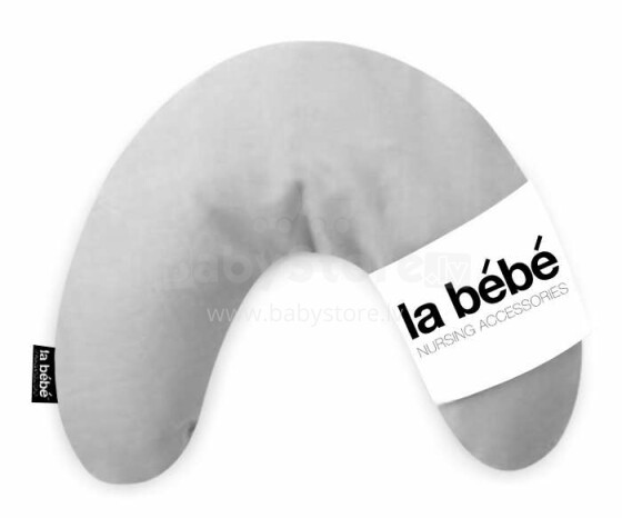 „La Bebe ™“ medvilnės pagalvė „Mimi“, medinė pagalvėlė, 788980, pilka pasagos pagalvėlė 19 * 46cm