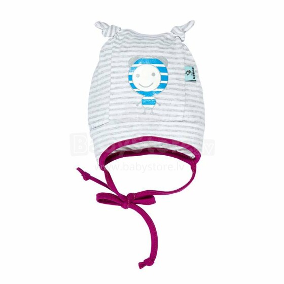 BeeKid Art. P11014 Полосатая шапка для новорождённых, 100% органический хлопок