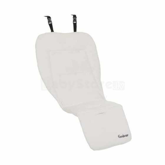 „Emmaljunga“ Minkštas sėdynių dangtelis baltas audinys 62925 Baltas minkštas įdėklas vežimėliui