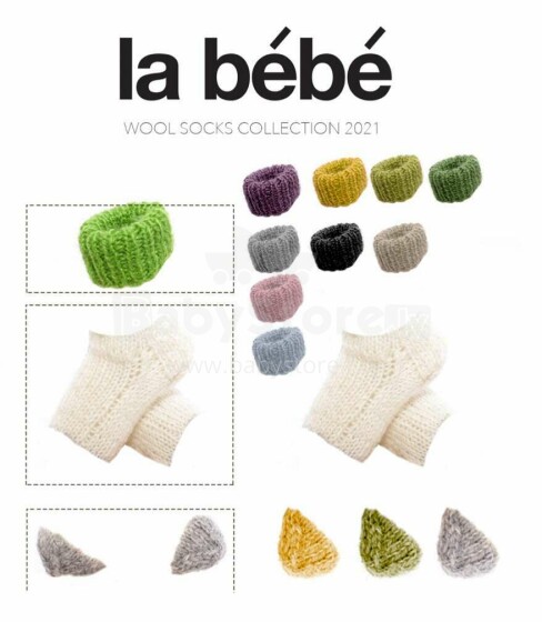 La Bebe™ Lambswool Natural Eco Socks Art.81019 Random