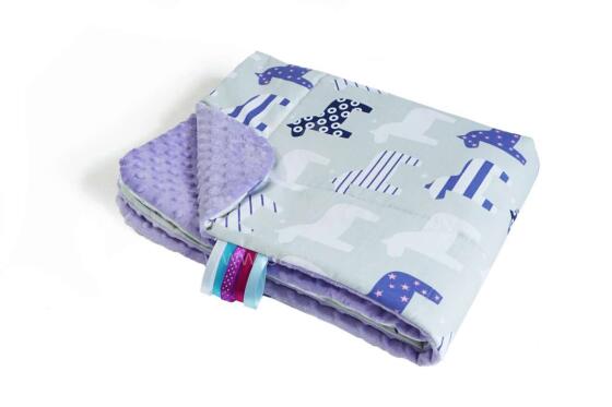 La bebe™ Minky Art.81083 Double-sided microfiber blanket Bubble