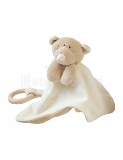 Wooly Organic Teddy Art.00105 Мягкая погремушка из эко хлопка - Мишка (100% натуральная)