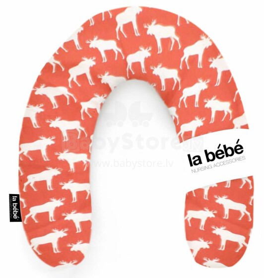 La Bebe™ Rich Maternity Pillow Art.82504 White Elk Подковка для сна, кормления малыша 30x104 cm