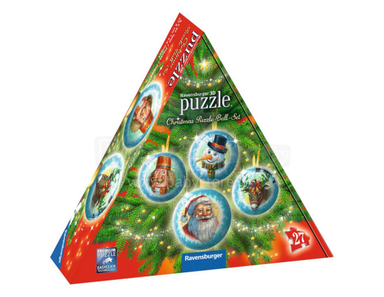 Ravensburger Puzzle Art.11678  4x27 pcs. Puzzleball Christmas Ornament