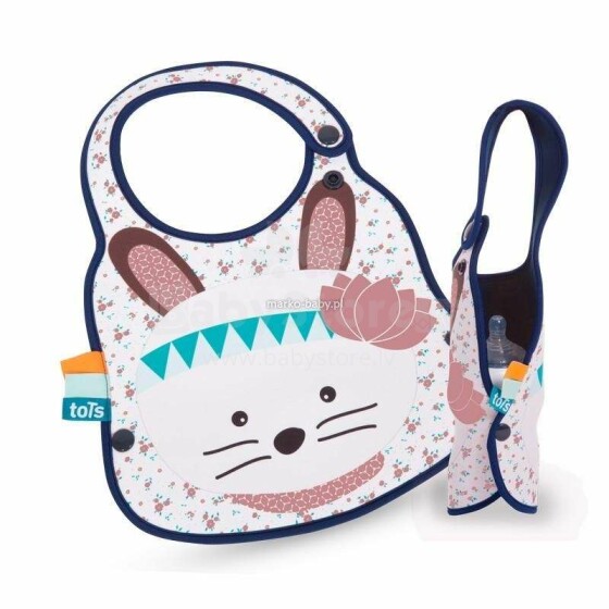 Tots Bunny Art.ST470103  Комплект слюнявчик + сумочка для бутылочки