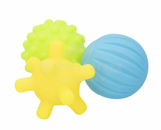 Colorbaby Toys Sensory Balls Art.45602 Ģimnastikas bumbas komplekts, 3 gab.