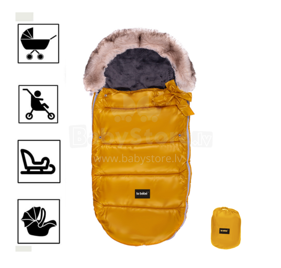La bebe™ Sleeping bag Winter Footmuff Art.83956 Yellow