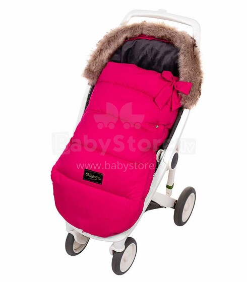 Babylove Winter Footmuff Art.83957 Rožinis universalus šiltas miegmaišis rogutėms / vežimėliams