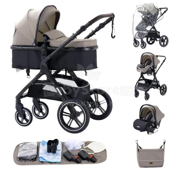 Kids Buggy 3 in 1 Art.X1 Khaki Stoller 3 in 1