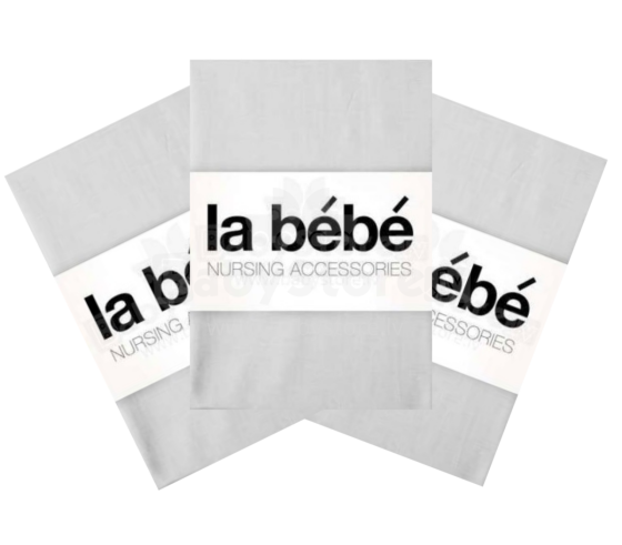 La Bebe™ Set 75x75(3) Art.85197 Grey Nappies (cotton) 3 psc - 75x75cm