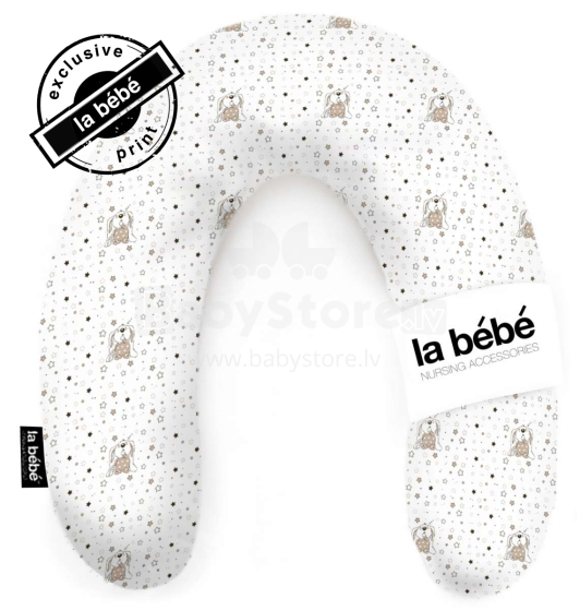 La Bebe™ Rich Maternity Pillow Art.85527 Bunnies micro beads, 30x175 cm