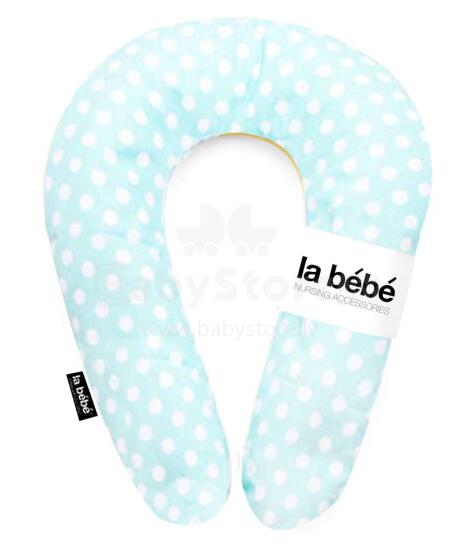 La Bebe™ Snug Art.85708 Nursing Maternity Pillow Mint Dots 20*70cm