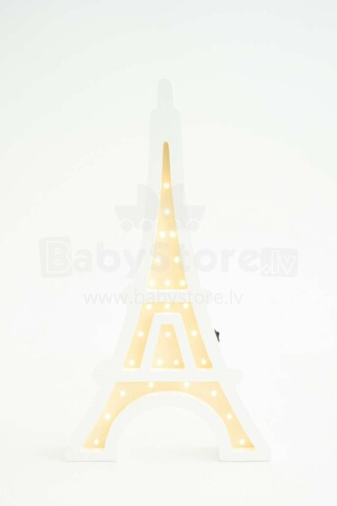 HappyMoon Eiffel Tower Art.85993 White Yellow Nakts-lampa
