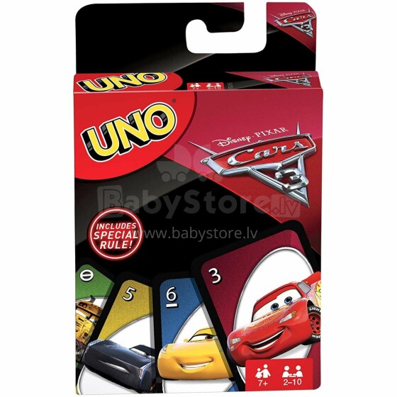 Mattel Uno Cars Art.FDJ15 Galda kāršu spēle
