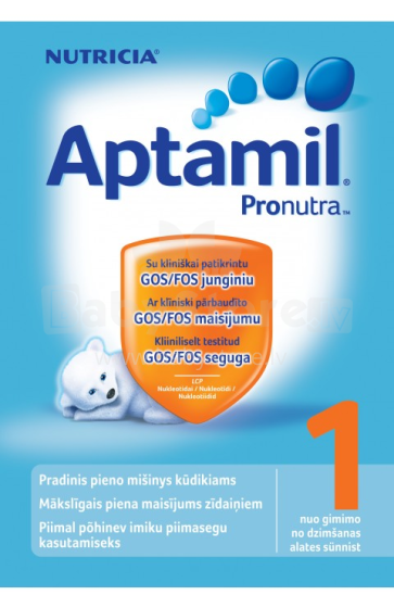 Aptamil 1 Pronutra Art.86460 Искусственная молочная смесь для младенцев от рождения, 300гр