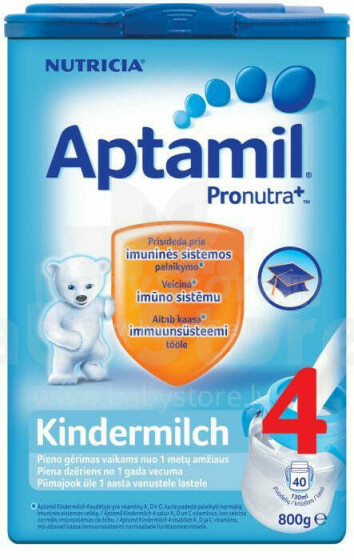 Aptamil Kindermilch 4 866475 str. Pieno gėrimas, nuo 12 mėn., 800 g