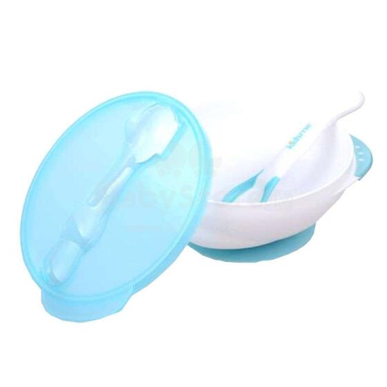Kidsme Suction Bowl Art.9832  Aquamarine Bowl with spoon