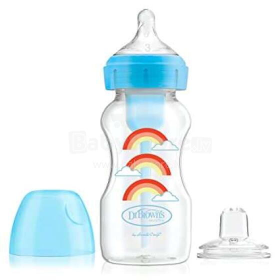 Dr.Browns Wide Neck Options Plus Art.WB91605-P Anti-colic feeding bottle with wide neck, 270 ml