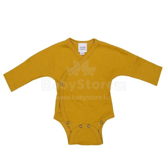 „Wooly Organic Baby Art“. 866941 Auksinis geltonos spalvos organinės medvilnės kūdikių bodis (56–74 cm)