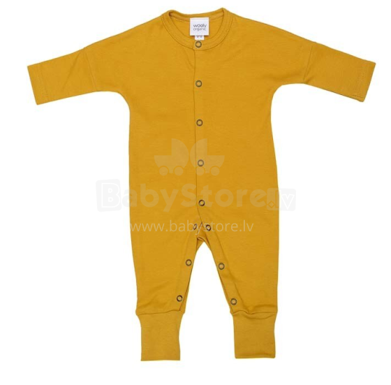 Wooly Organic Sleepsuit Art.86943 Golden Yelllow  Ползунок с длинными рукавами из органического хлопка(56-74см)