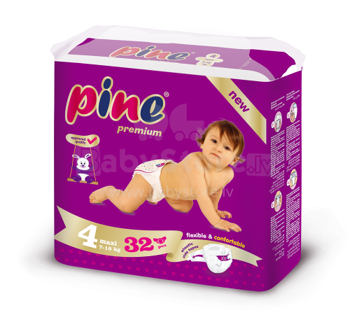 Pine Maxi 4 Diapers 7-18 kg 32 pcs