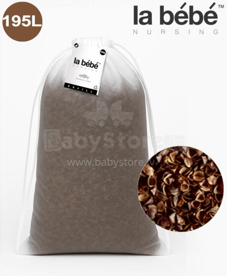 La Bebe™ Eco Refill 195 L Art.88737 Наполнитель для пуфов и кресел-мешков (DIY) — гречишная шелуха